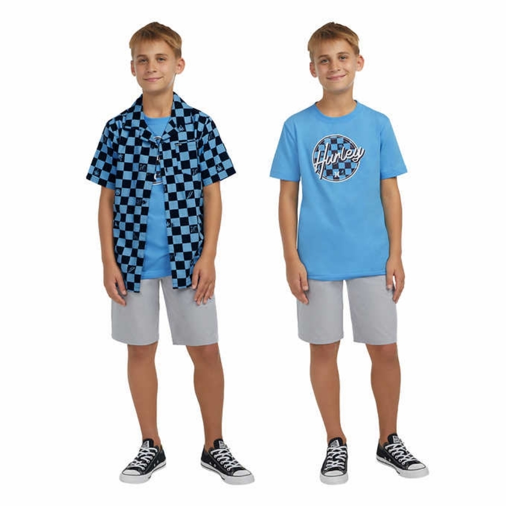 Hurley Youth Woven Shirt & Tee Set